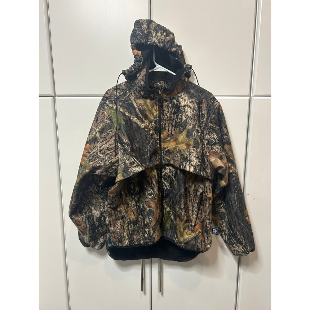 Rivers West Cascade Mountain Camo Fleece Hunting Jacket Full Zip Hooded‎ Mens L